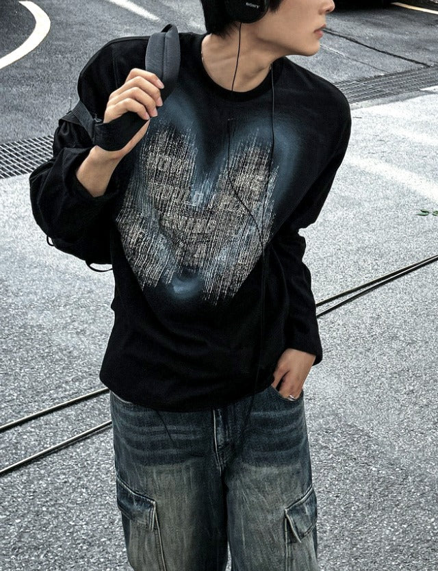 Hand Spray Brush Long Sleeve T-shirt