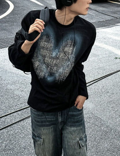 Hand Spray Brush Long Sleeve T-shirt