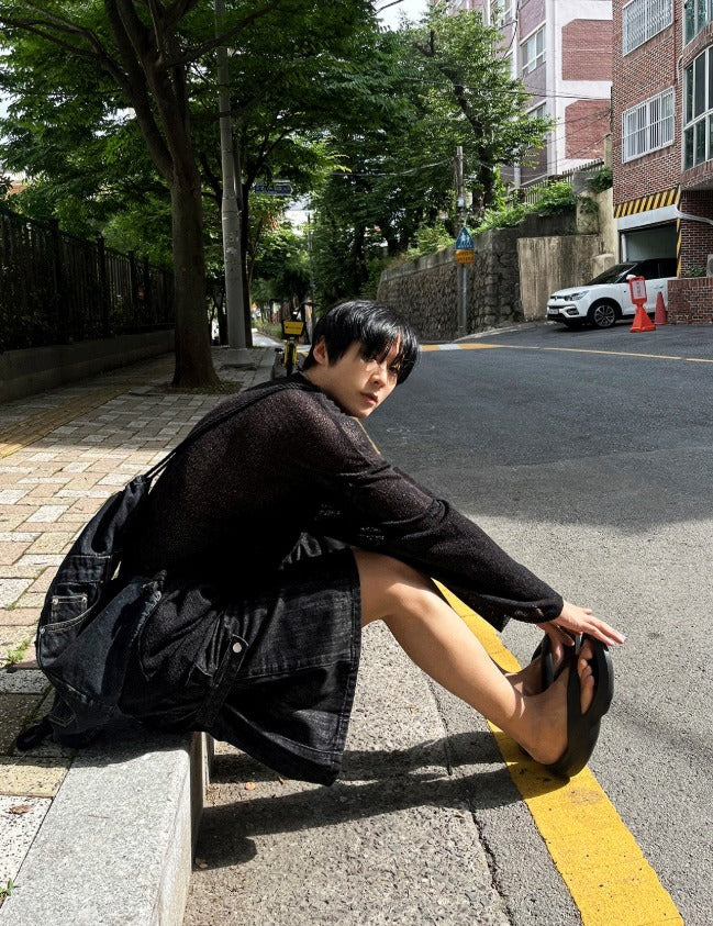 non-fade bermuda snap denim pants