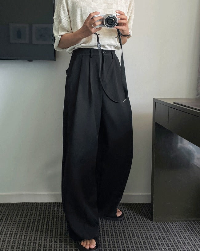 Maison Two-Tuck Back-Banding Slacks