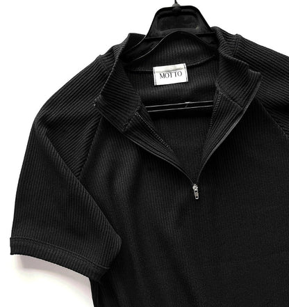 Muscle Fit Half-Zip Short Sleeve Tee