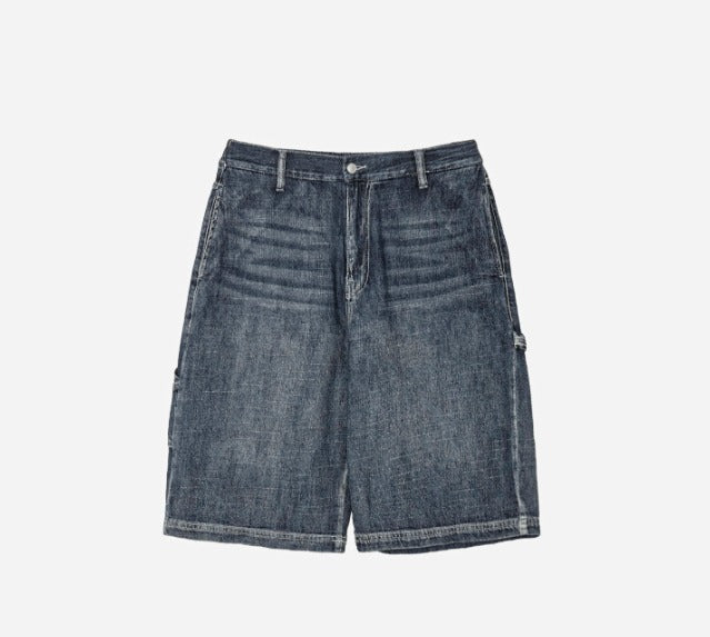 Cool Carpenter Sand Washing Half Denim Pants