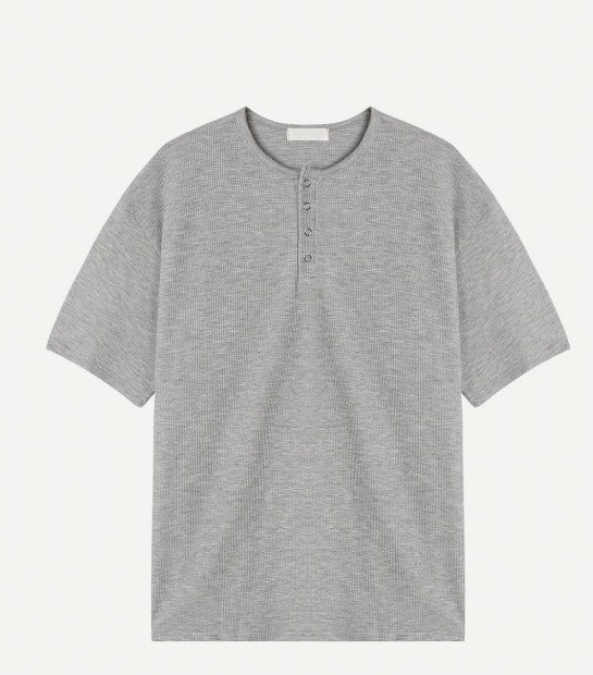 Rashcan Waffle Henley Neck Short Sleeve
