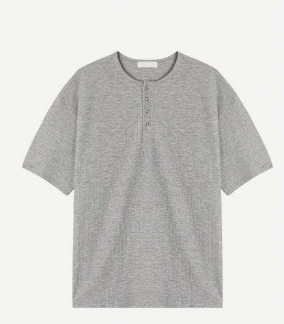 Rashcan Waffle Henley Neck Short Sleeve
