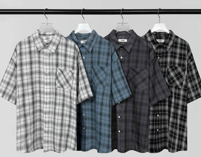 Thin Check Dark & Light Short-Sleeve Shirt
