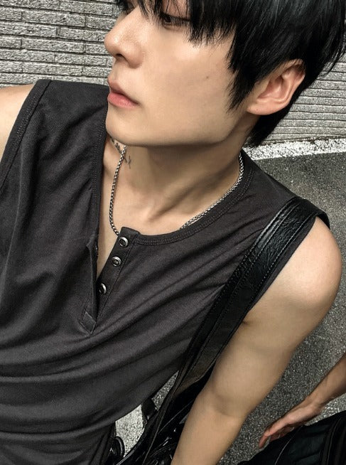 urban henly-neck sleeveless shirt