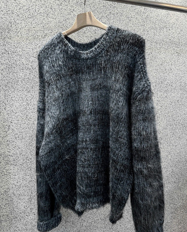 Two-tone brush round knitwear