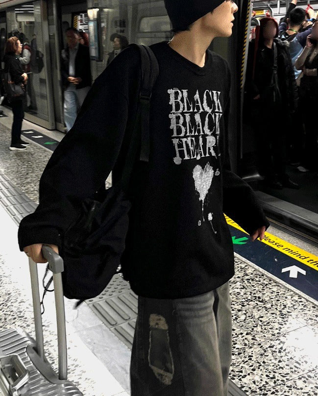 Black street knitwear