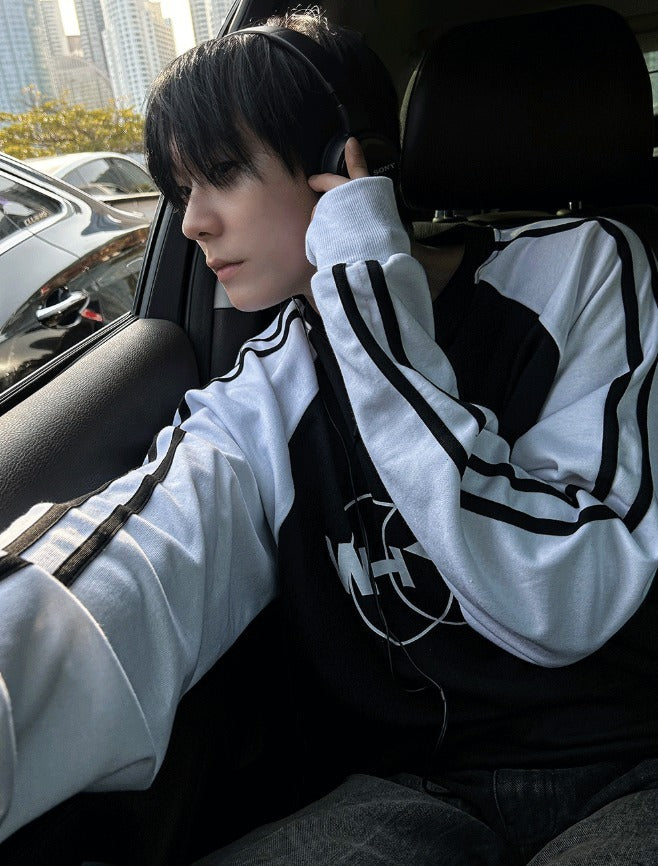Farondie Velvet Track Raglan T-shirt