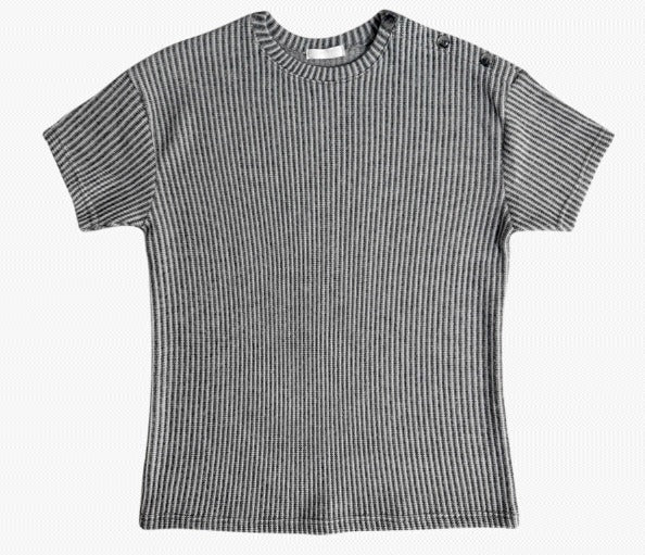 Muscle Fit  Henley Neck Short Sleeve Knit
