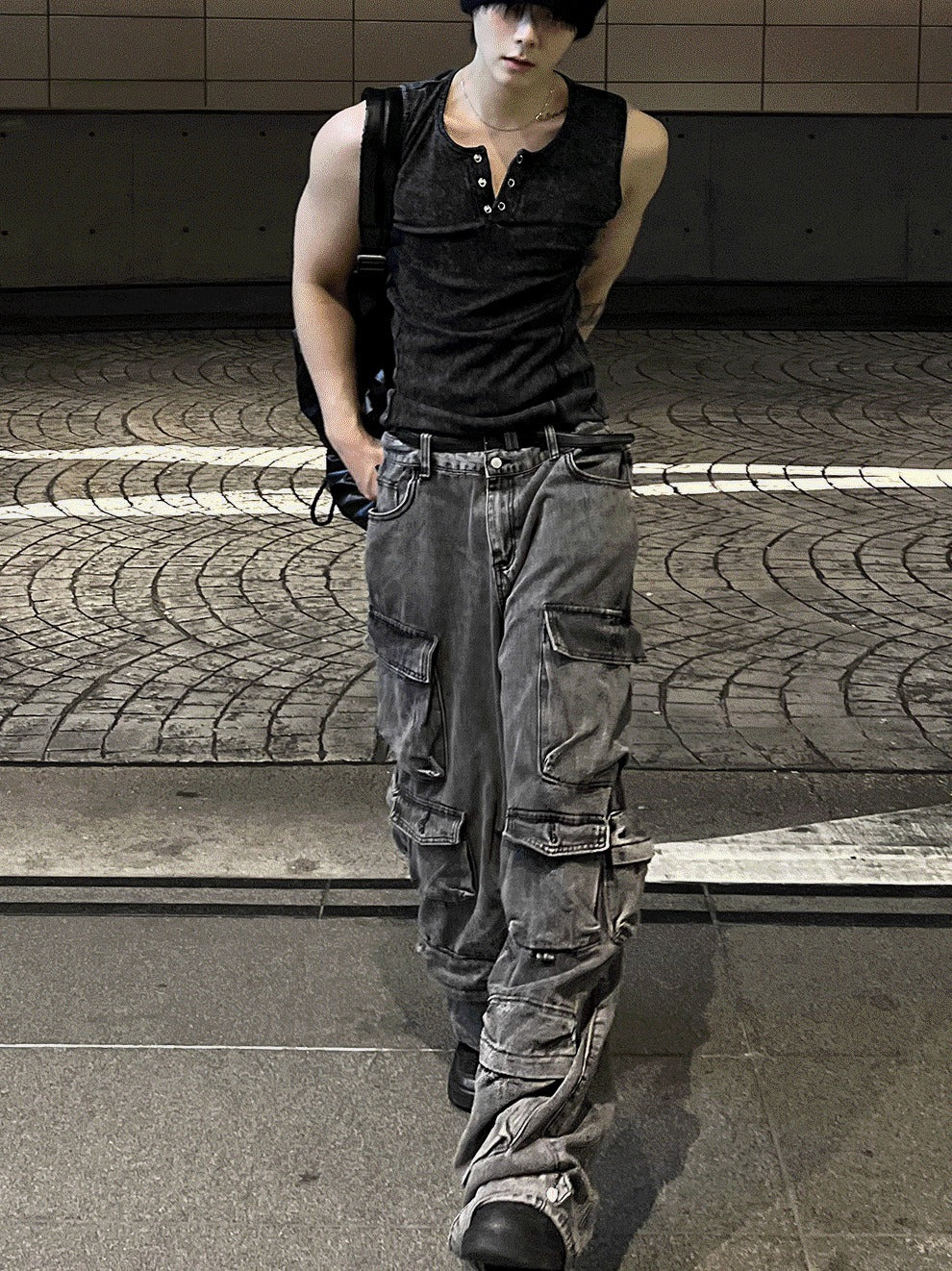 Featherlight Cargo Carpenter Wide Denim