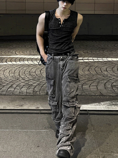 Featherlight Cargo Carpenter Wide Denim