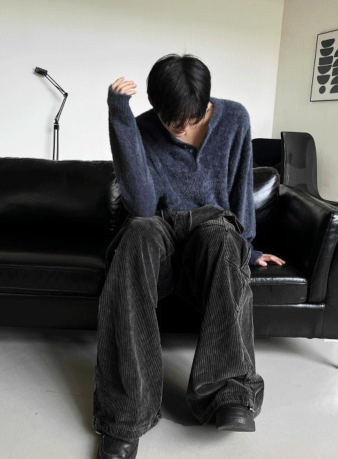 Corduroy Pigment-Dyed Cargo Training Pants