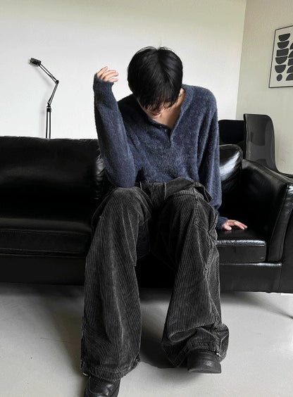 Corduroy Pigment-Dyed Cargo Training Pants