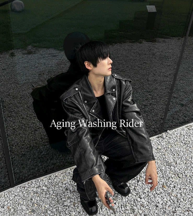 Aging Washed Rider Jacket