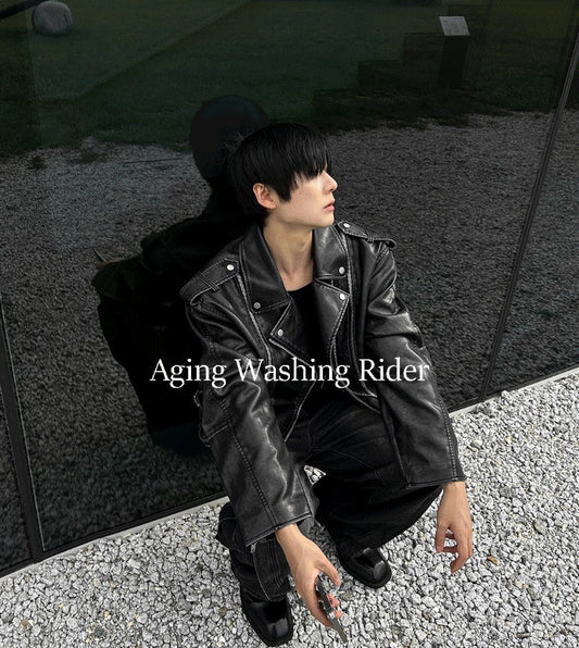Aging Washed Rider Jacket