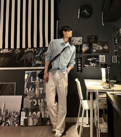 slob white wide denim pants