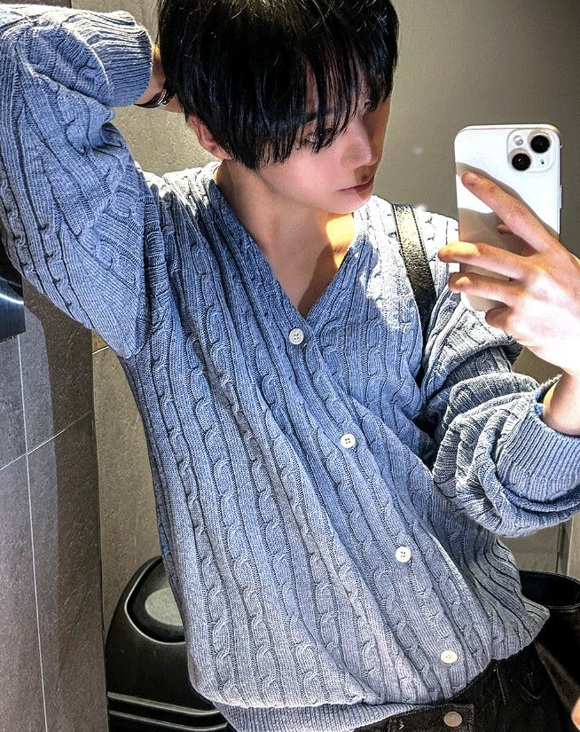 rowoon detail cavble cardigan