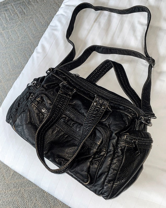 multi pocket vintage cross bag