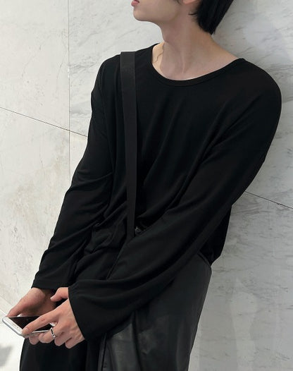 Peach U-neck T-shirt