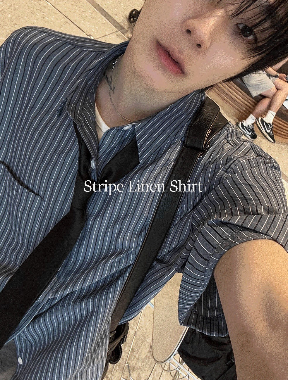Ale Stripe Linen Short Sleeve Shirt