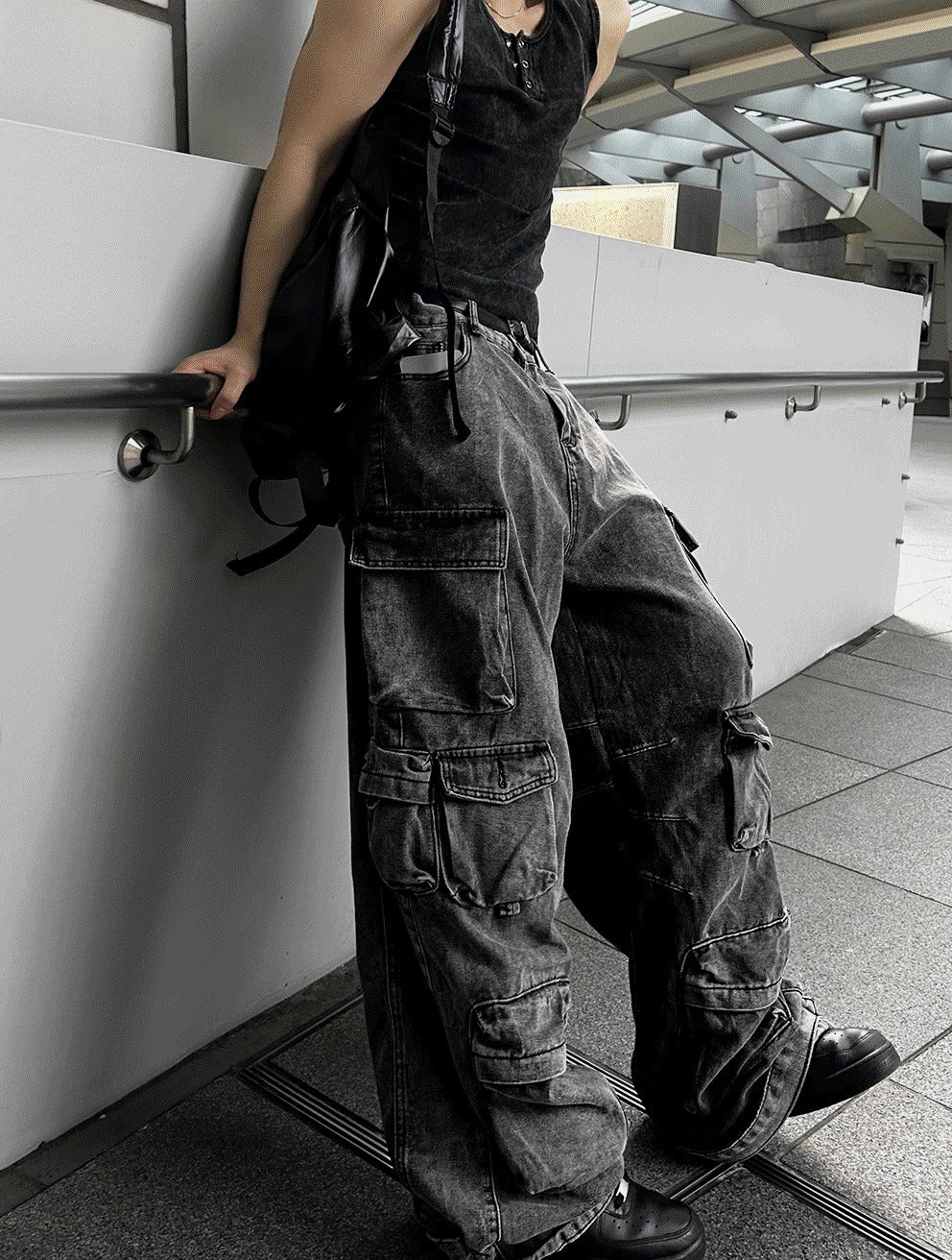 Featherlight Cargo Carpenter Wide Denim