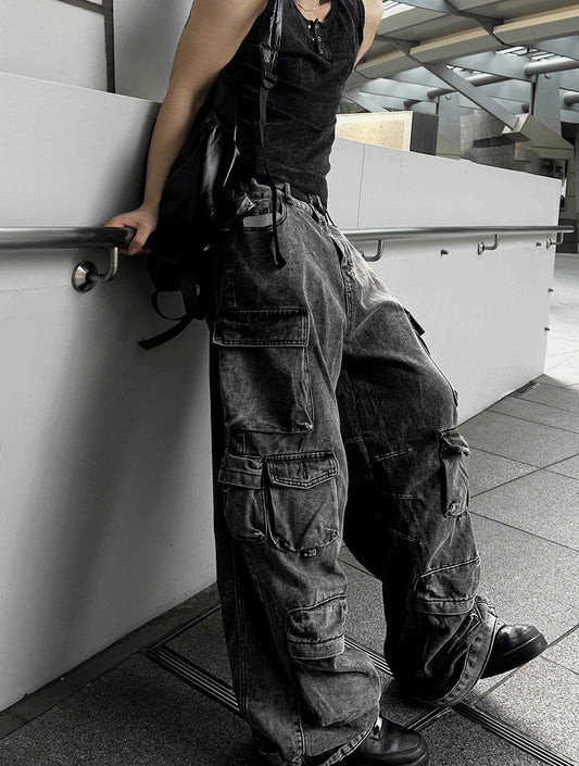 Featherlight Cargo Carpenter Wide Denim