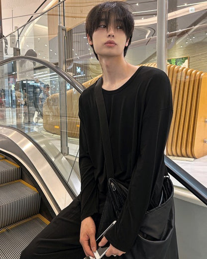 Peach U-neck T-shirt