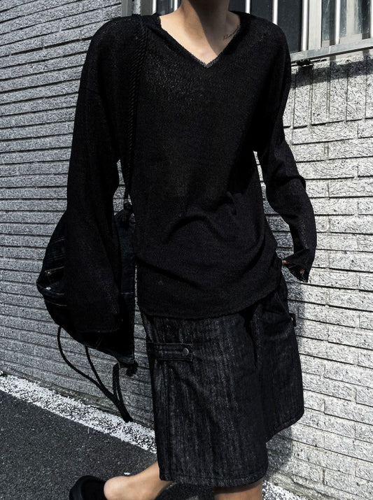 non-fade bermuda snap denim pants