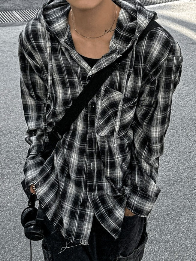 Blissfully Check Hood Shirt