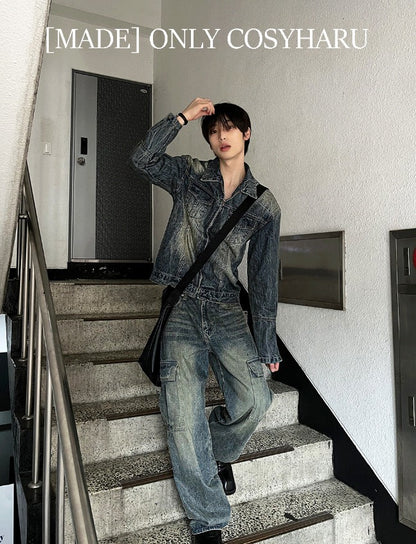 Real Washed Cargo Denim