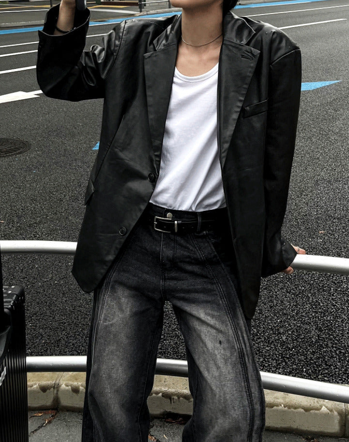 Low Classic Leather Blazer Jacket
