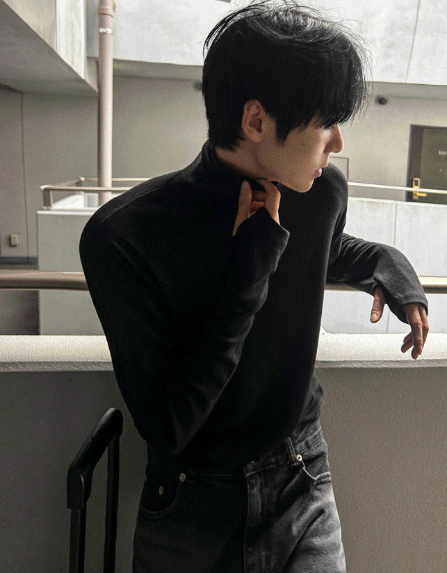Stretch Basic Warmer Turtleneck Tee