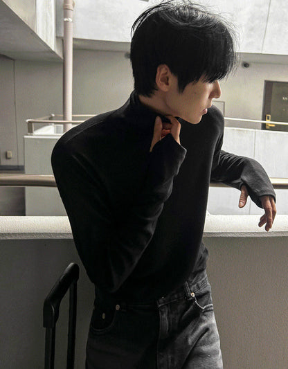 Stretch Basic Warmer Turtleneck Tee