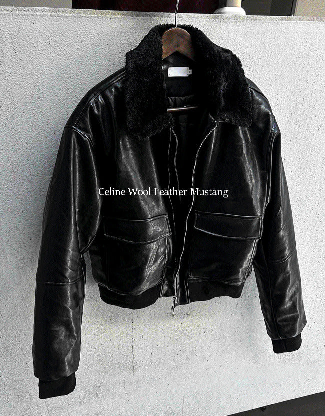 Celine Wool Leather Mustang