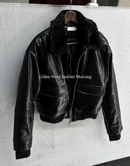 Celine Wool Leather Mustang