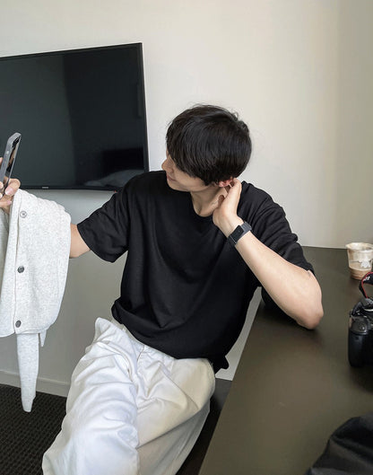 Inner U-Neck Silky Short Sleeve Tee