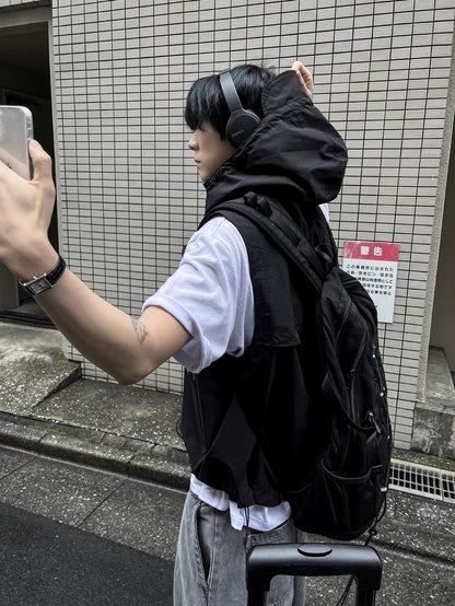 Techwear Nylon Hood Vest
