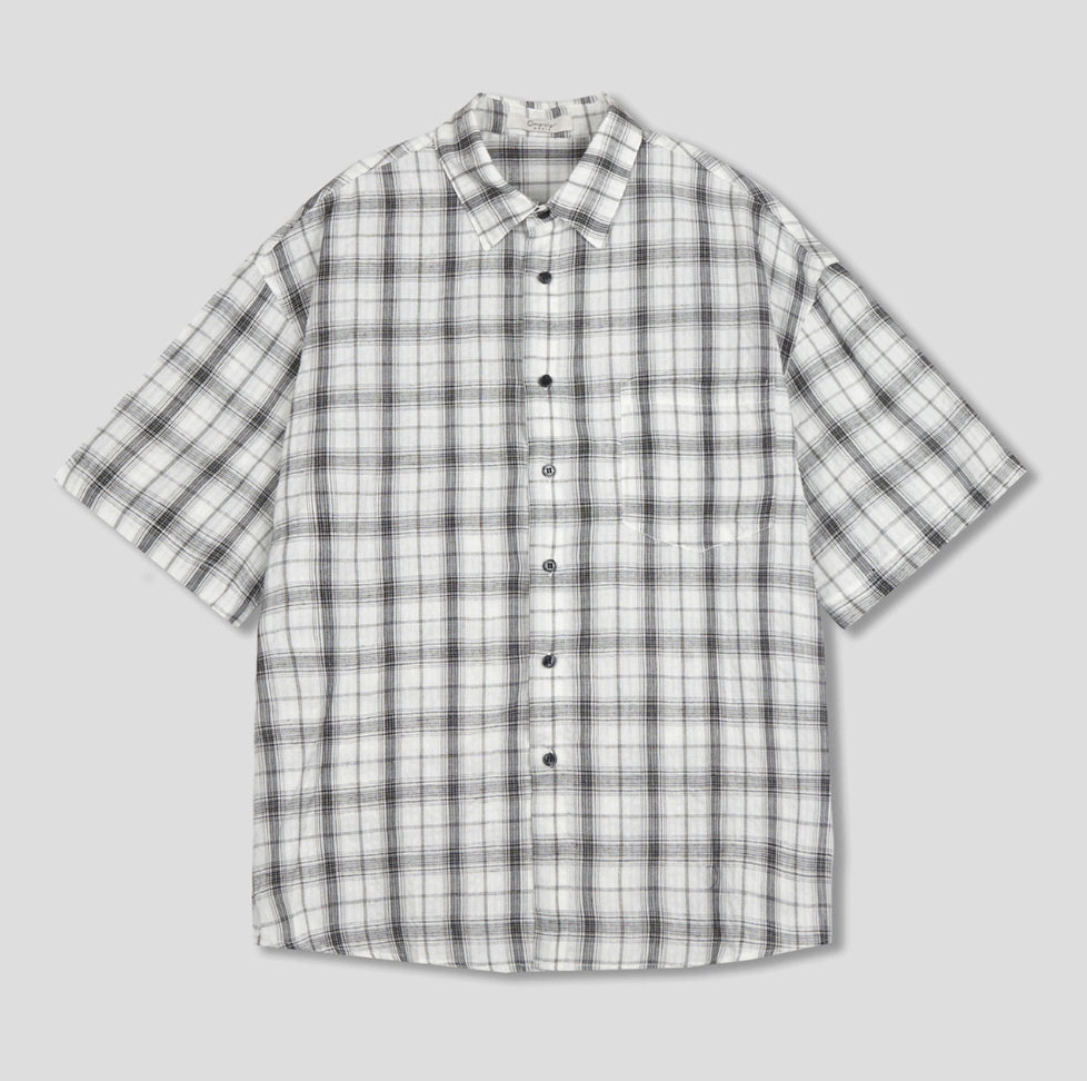 Parun Check Linen Short Sleeve Shirt