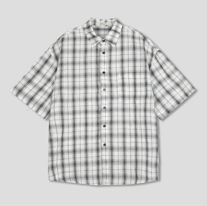Parun Check Linen Short Sleeve Shirt