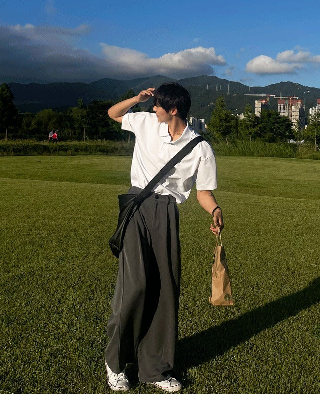 Maison Two-Tuck Back-Banding Slacks