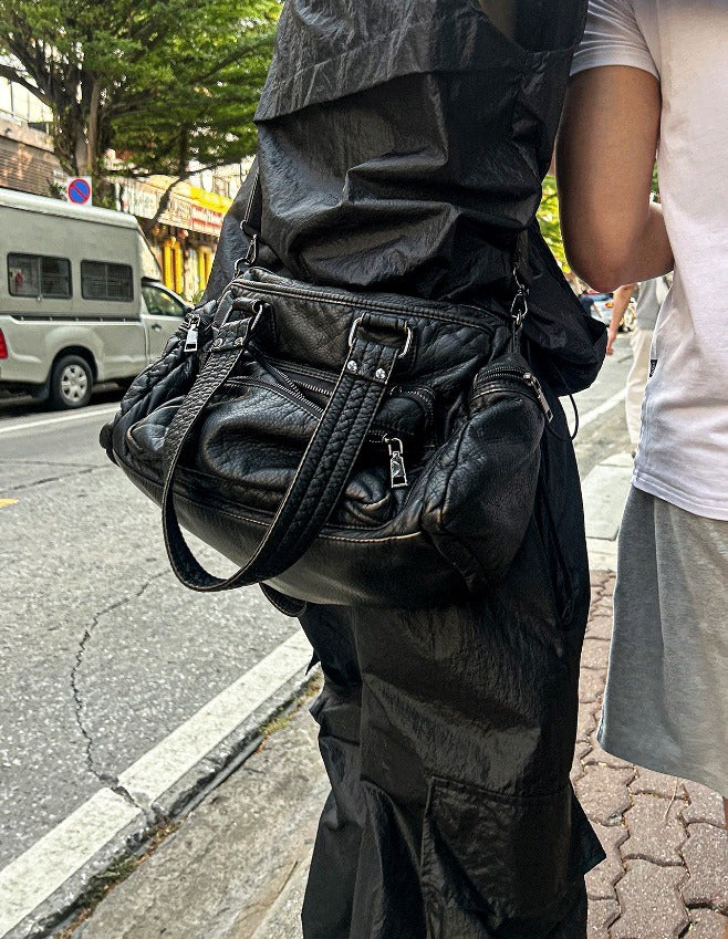 multi pocket vintage cross bag