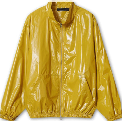 lochammu two-way glossy windbreaker jacket