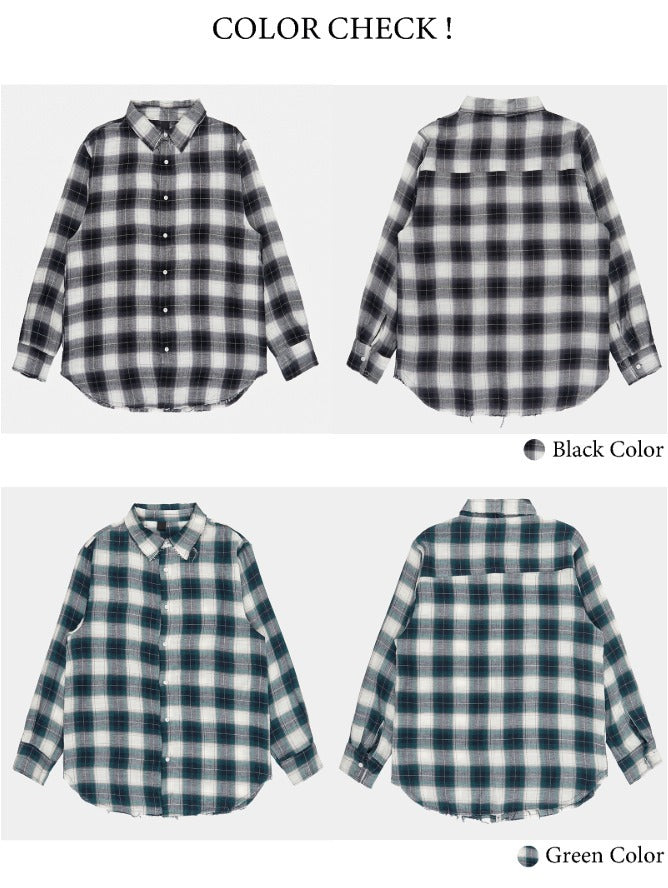 Cutting Detail Oversized Fit Shirt