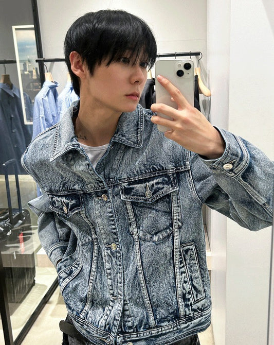 contemble snow denim jacket