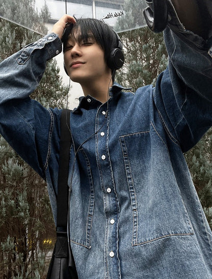 deep gradation denim shirts