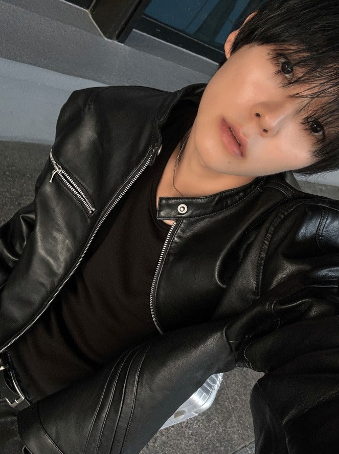 Premium Crop Leather Jacket
