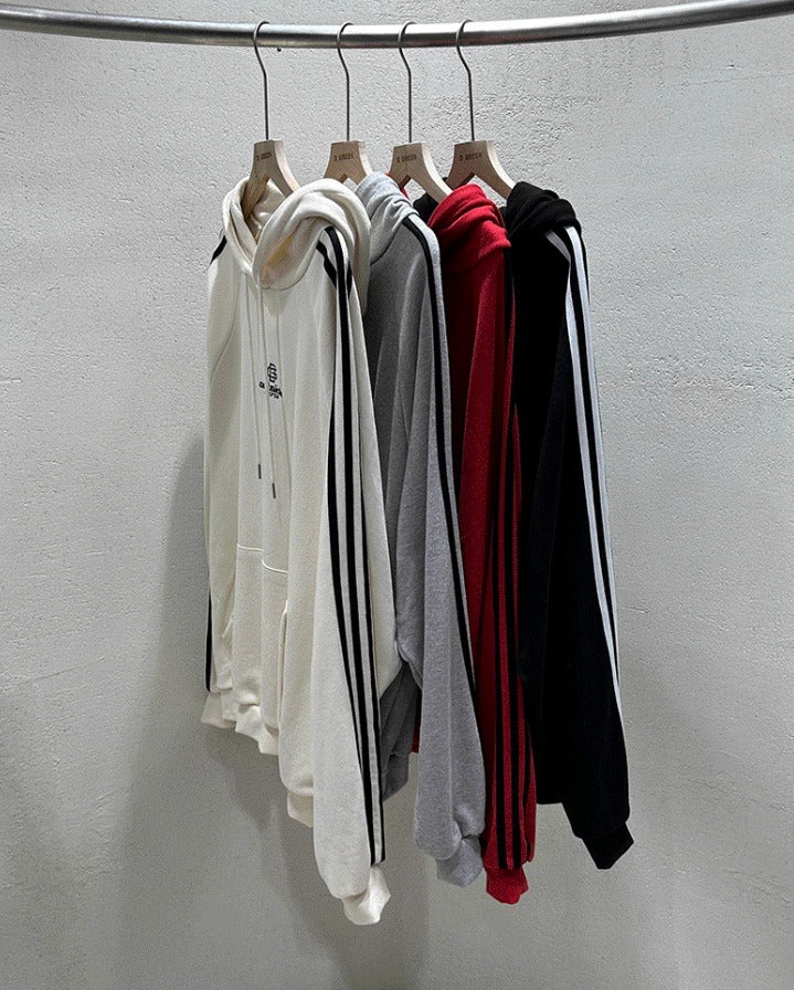 Outside track over hoodie