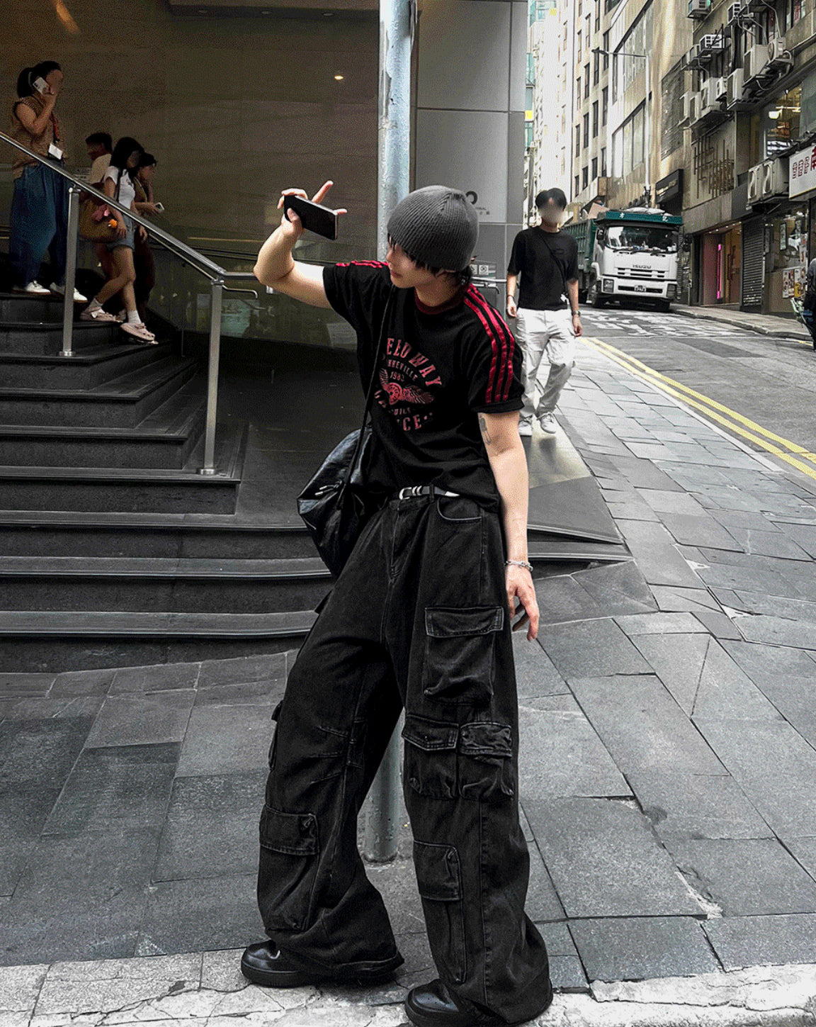 Featherlight Longline Cargo Carpenter Wide Denim
