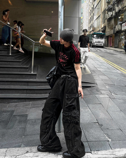 Featherlight Longline Cargo Carpenter Wide Denim